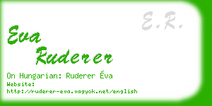 eva ruderer business card